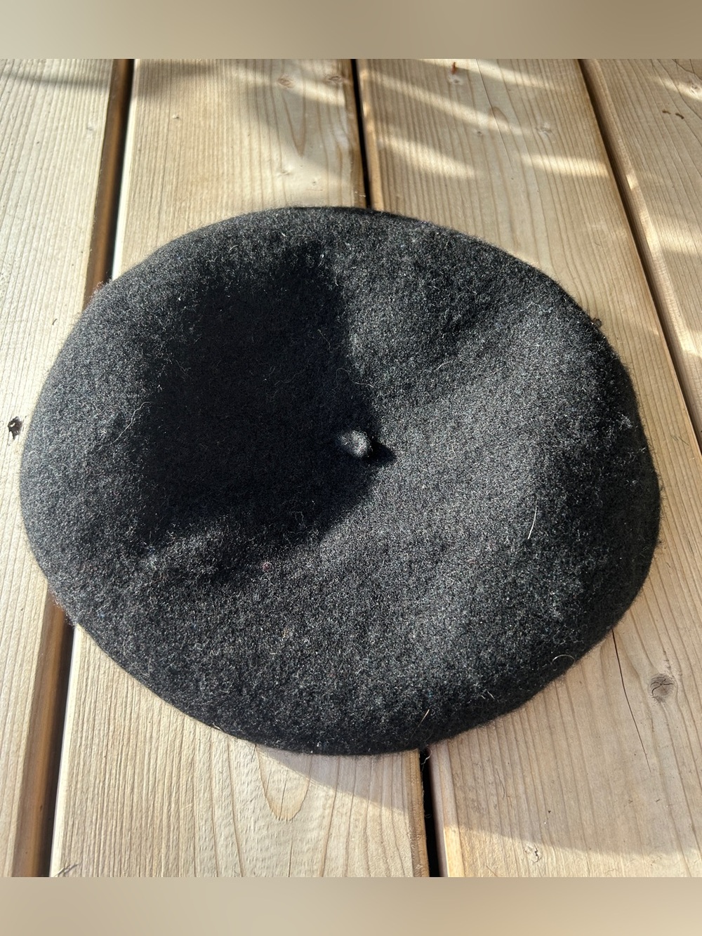 Vintage Premium Wool Beret in Black